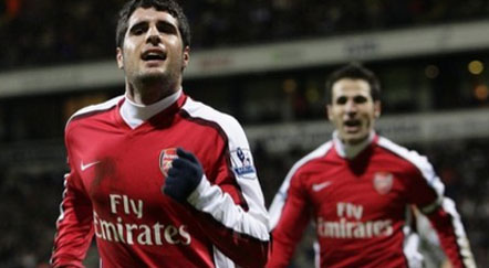 Merida and Cesc celebrate our crucial second goal