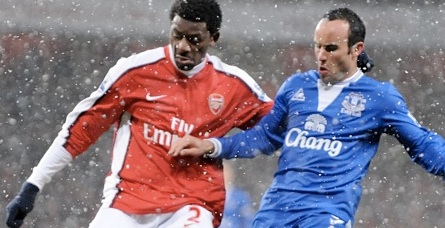 Do not be fooled - that is not a hat, but Diaby's actual hair.